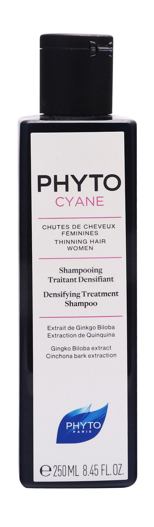Phyto Paris Cyane Women's Densifying Treatment Shampoo for Thinning Hair, 250ml