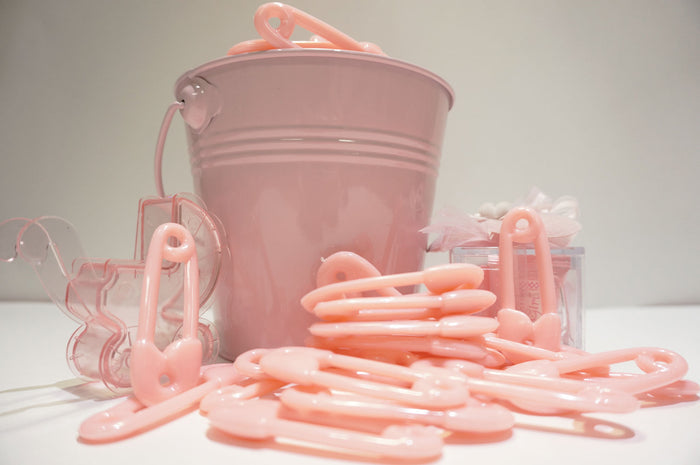 Plastic Baby Safety Pin Favors 2.5"  (72 pieces) Pink