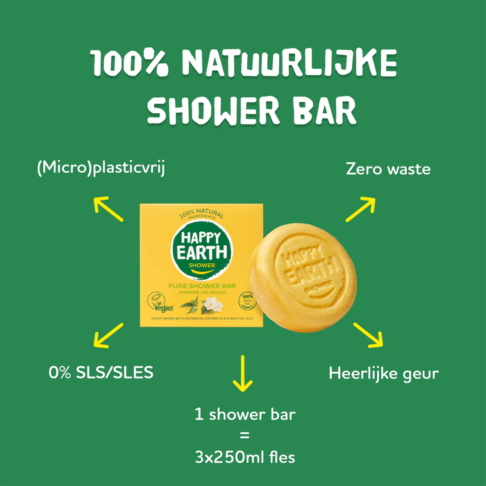 Plastic-free Shower Bar Jasmine Ho Wood Happy Earth