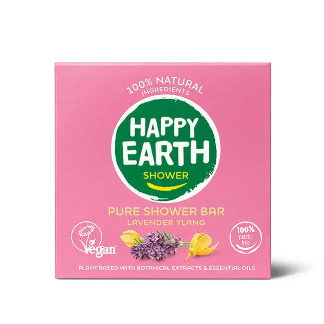 Plasticvrije Shower Bar Lavender Ylang Happy Earth
