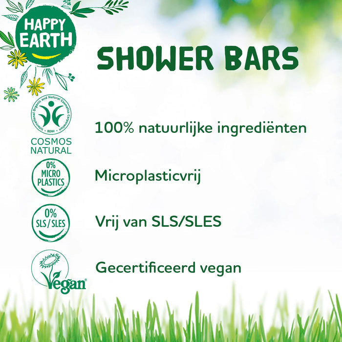 Plastic-free Shower Bar Lavender Ylang Happy Earth