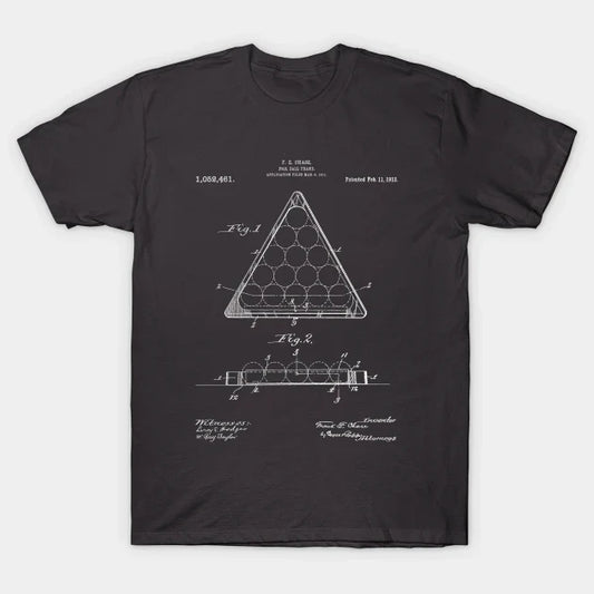 Pool Patent - Billiards Art - Antique T-Shirt