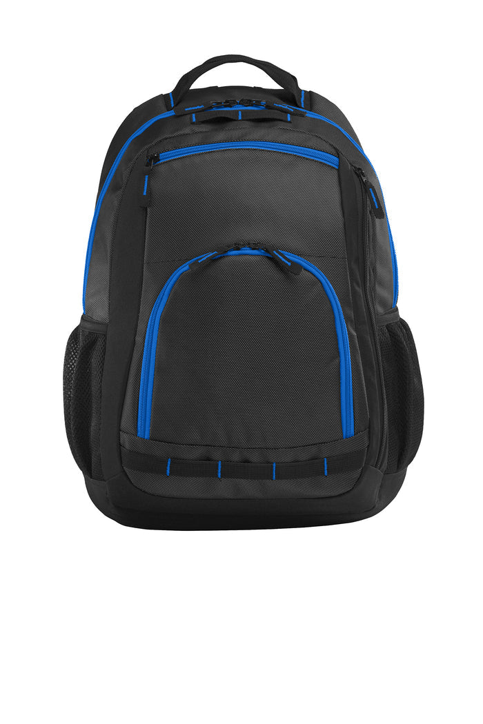 PORT AUTHORITY - DARK GREY/BLACK/SHOCK BLUE BACK PACK