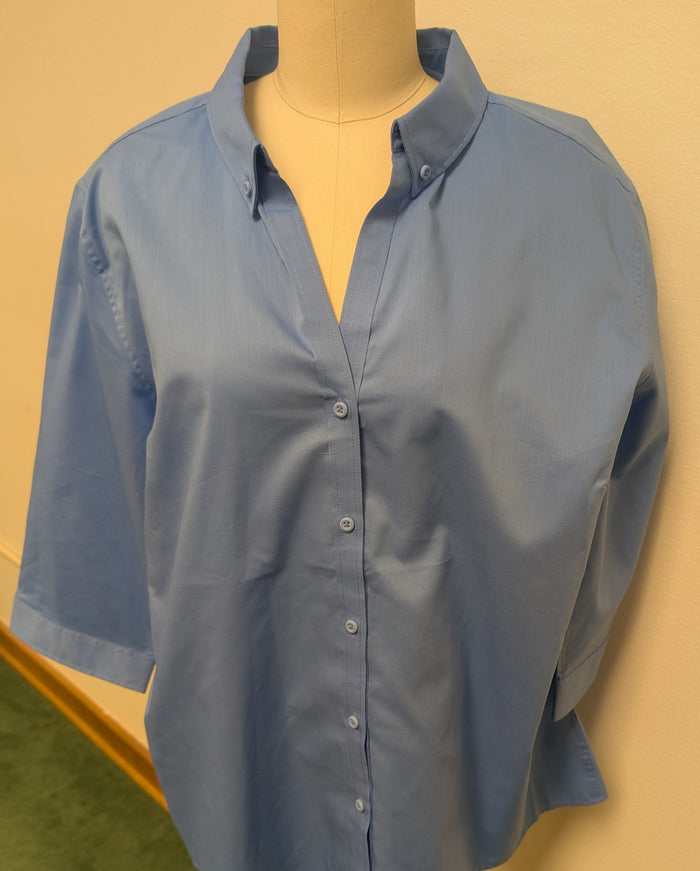 PORT AUTHORITY- LIGHT BLUE 3/4 SLEEVE  *