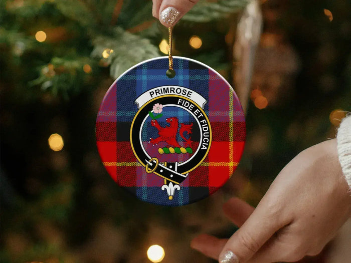 Primrose crest ornament reverse side — double-sided Scottish heritage design