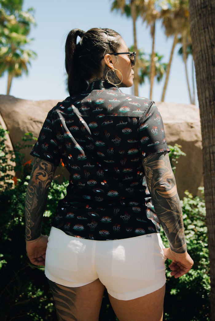 Puebla Women's Short Sleeve Party Shirt