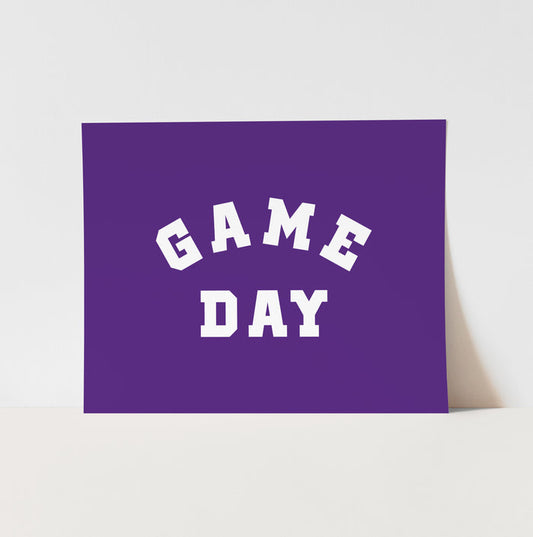 {Purple} Game Day Art Print