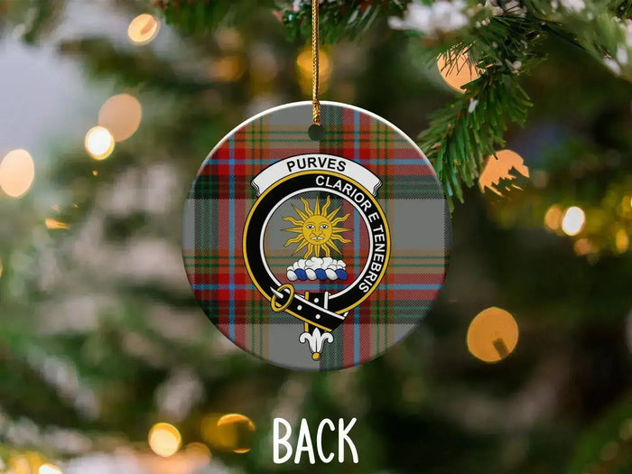 Purves Clarire Tenebris Plaid Ornament