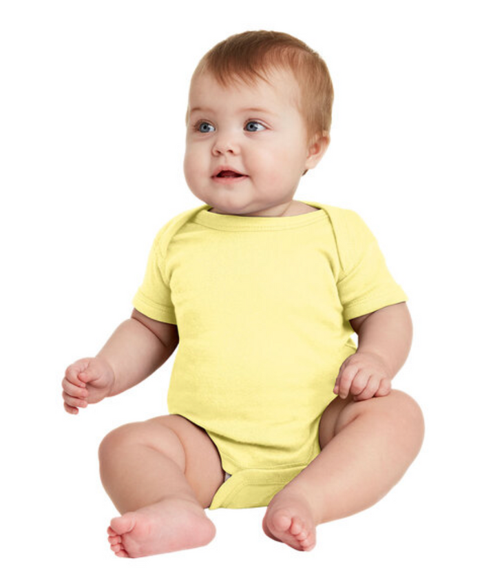 Rabbit Skins ™  Infant Short Sleeve Baby Rib Bodysuit. RS4400