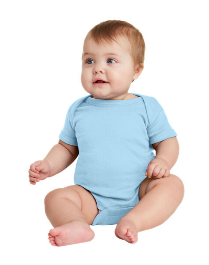 Rabbit Skins ™  Infant Short Sleeve Baby Rib Bodysuit. RS4400