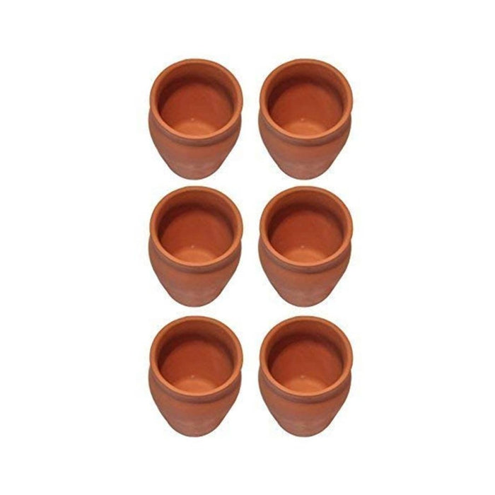 RasoiShop Ceramic Kullar Plain 200 ML Tea Coffee Cups - 4