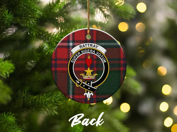 Custom Tartan Clan Crest Christmas Ornament