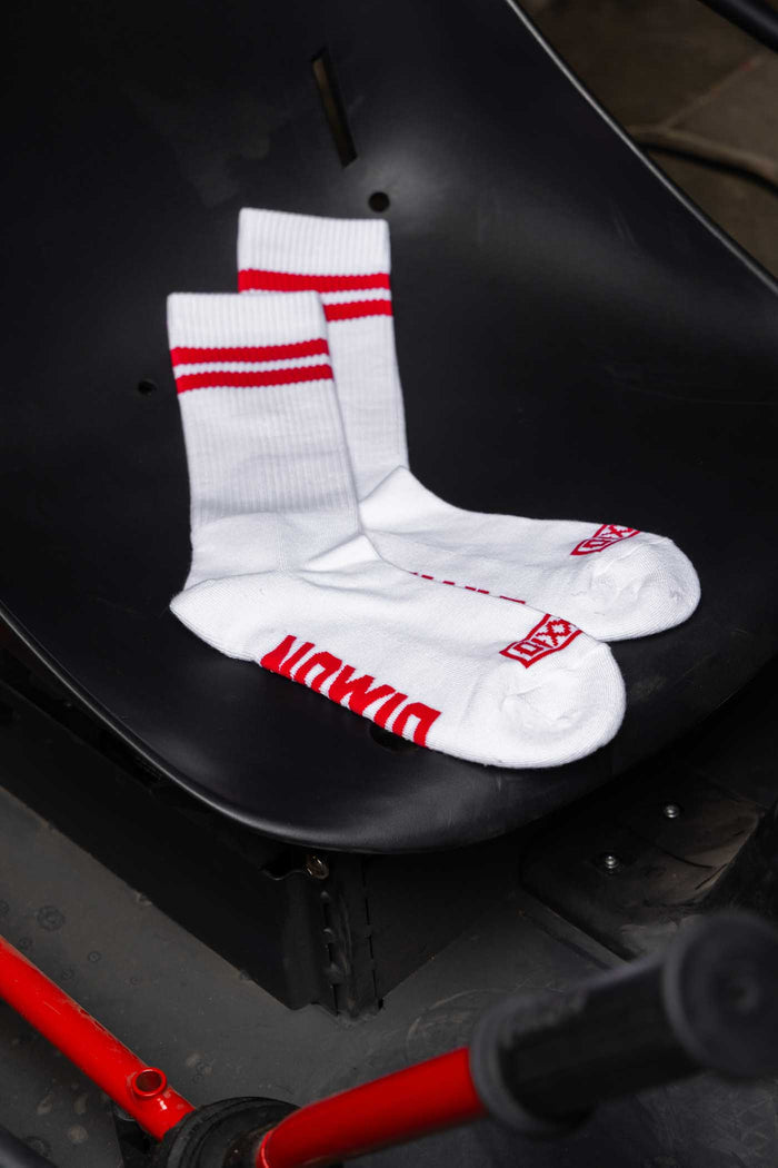Red / White Stripe Premium Crew Sock