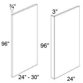 REFRIGERATOR END PANEL - Fabuwood Landmark Natural