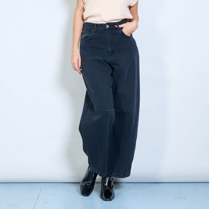 Relaxed fit high-waist straight-leg denim jeans wholesale