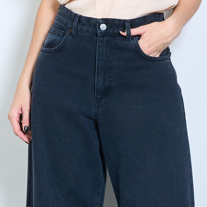 Relaxed fit high-waist straight-leg denim jeans wholesale