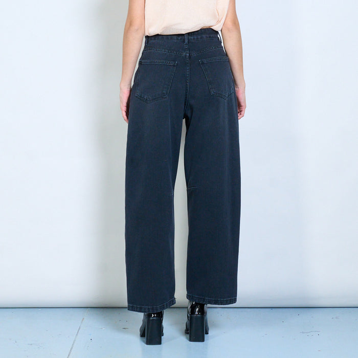 Relaxed fit high-waist straight-leg denim jeans wholesale