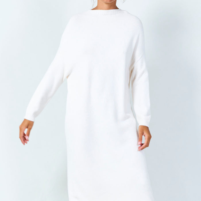 Relaxed fit midi sweater dress wholesale