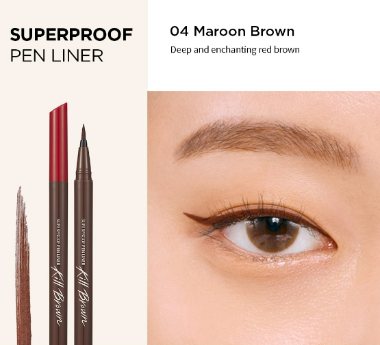 (RENEWED) Clio Superproof Pen Liner Kill Black 02 Brown