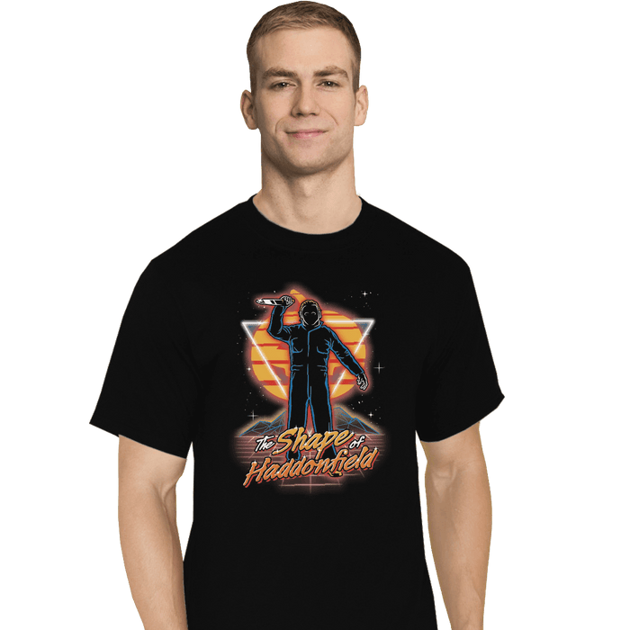Shirts T-Shirts, Tall / Large / Black Retro Haddonfield Shape