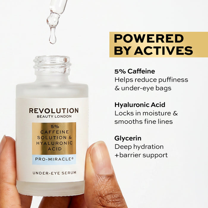 Revolution Pro Miracle 5% Caffeine Solution & Hyaluronic Acid Under Eye Serum