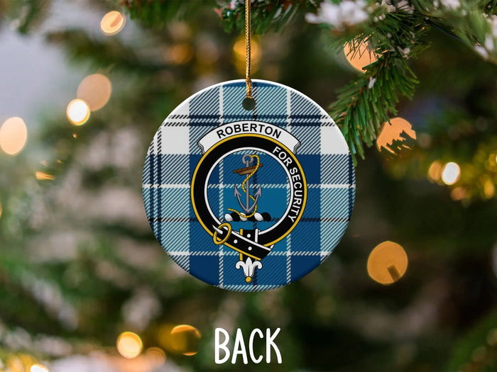 Roberton Tartan Anchor Design Christmas Ornament