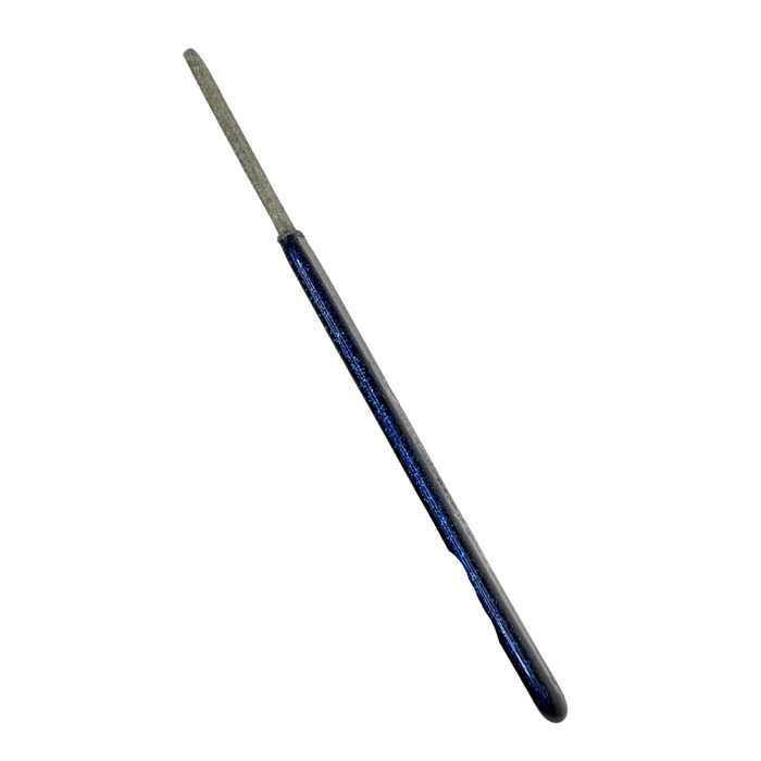 Round Straight Fine Stripping File w/ Blue Glitter Handle