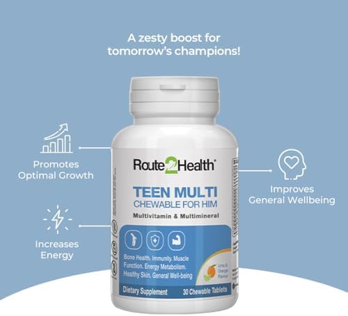 Route 2 Health Teen Boys Multivitamins - 30 Chewable Tablets