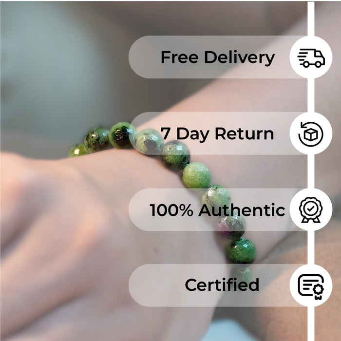Ruby Zoisite Diamond Cut Bracelet – Passion Meets Purpose