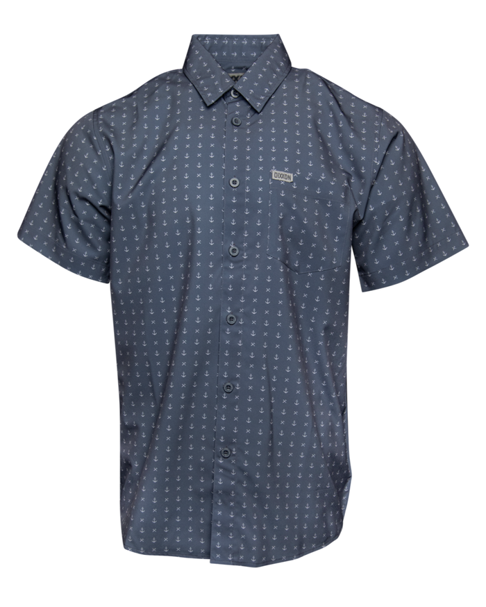 Salty Dog Short Sleeve Party Shirt - Grey/White