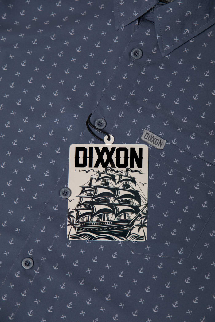 Salty Dog Short Sleeve Party Shirt - Grey/White