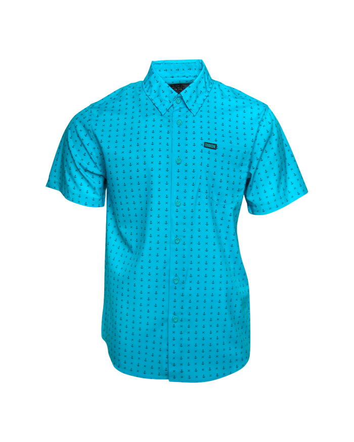 Salty Dog Short Sleeve Party Shirt - Tiffany