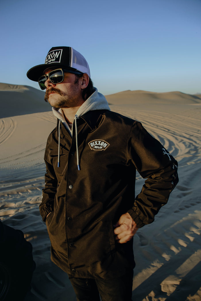 Salty Patch Coaches Jacket - White/Gold / Black