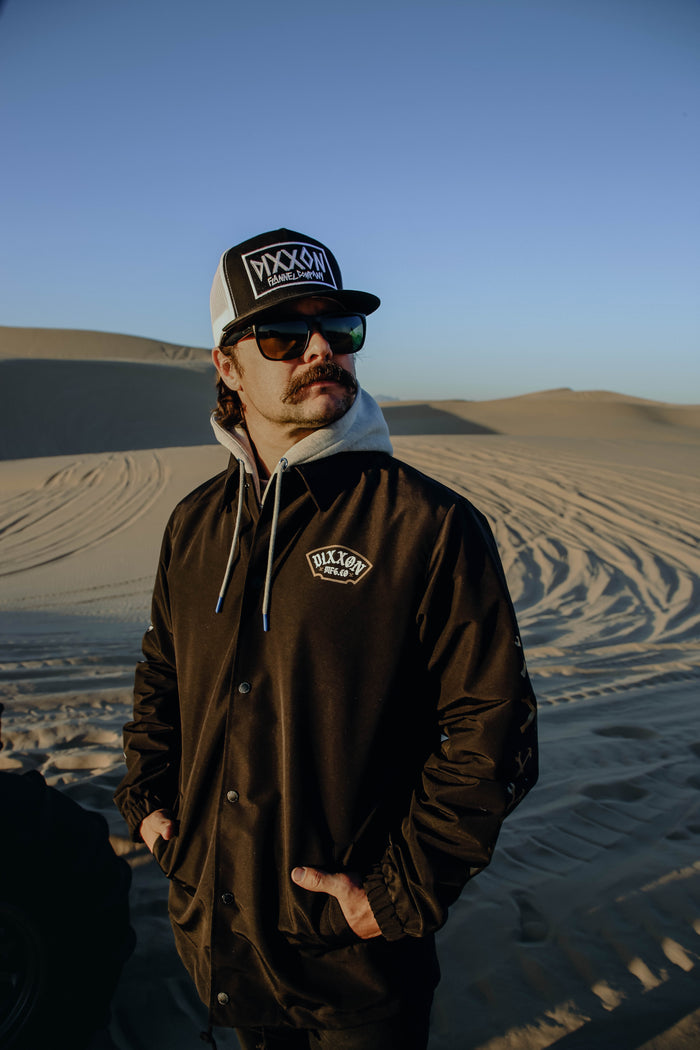 Salty Patch Coaches Jacket - White/Gold / Black