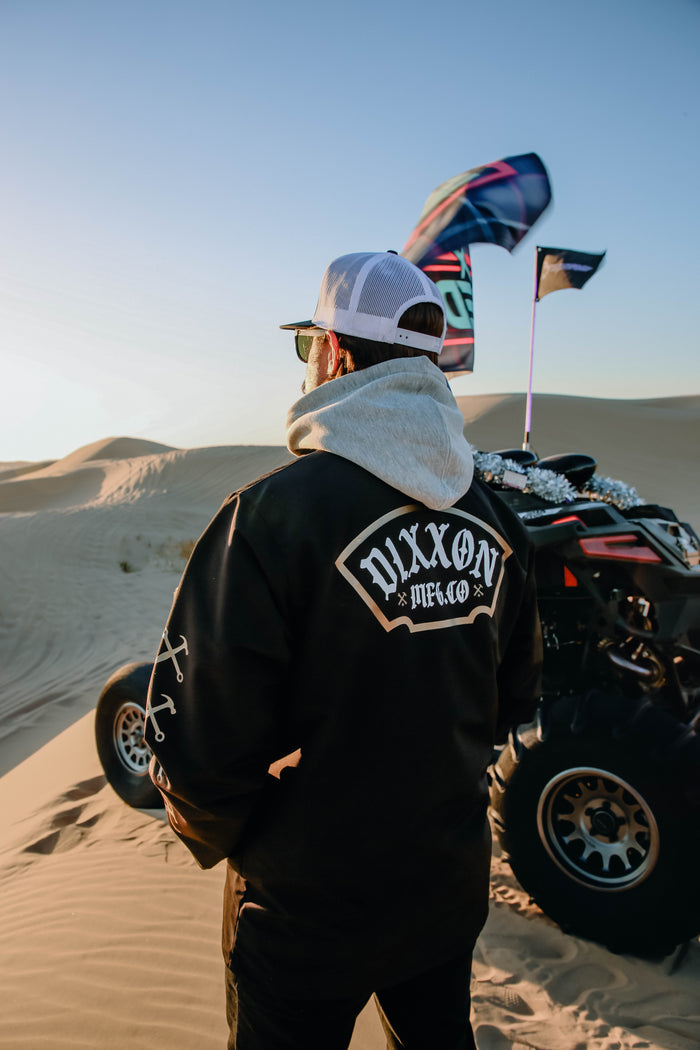 Salty Patch Coaches Jacket - White/Gold / Black