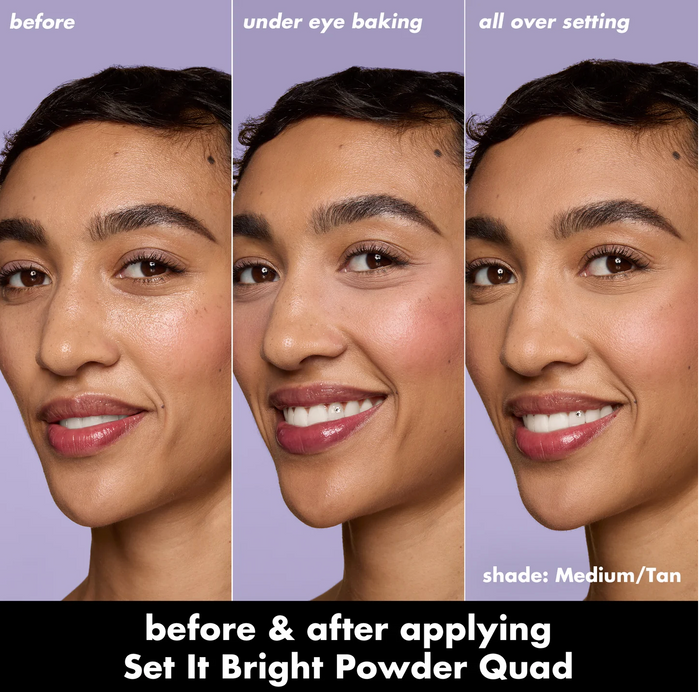 Set It Bright Powder Quad - Medium-Tan