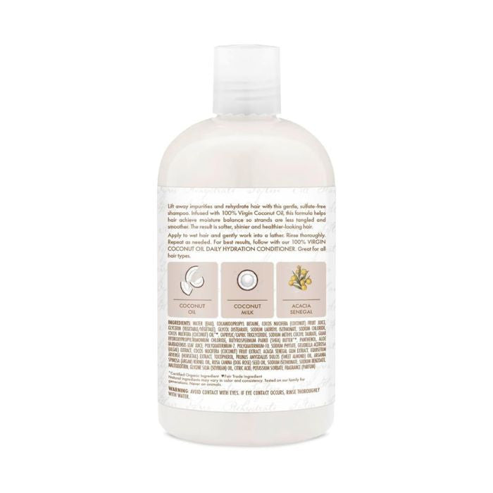 Shea Moisture 100% Virgin Coconut Oil Daily Hydration Shampoo Sulphate-Free Moisturizing Cleanser 384ml Shea Moisture