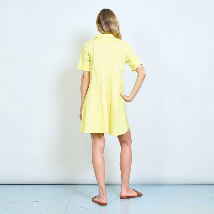 Short sleeve shirt dress with front tie detail wholesale