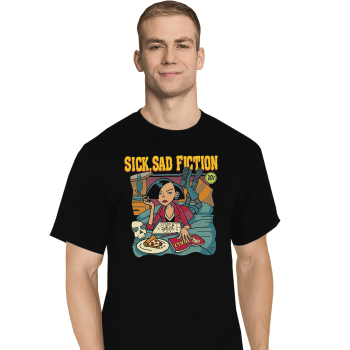 Shirts T-Shirts, Tall / Large / Black Sick Sad Fiction