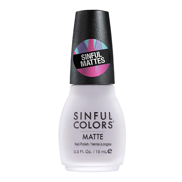 SinfulColors Matte Nail Polish 15ml 2566 WHITE LIES