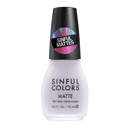 SinfulColors Matte Nail Polish 15ml 2566 WHITE LIES