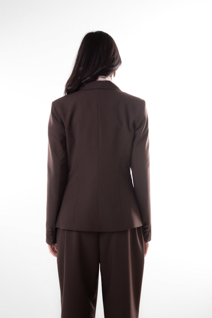 Single button structured classic tailored blazer wholesale