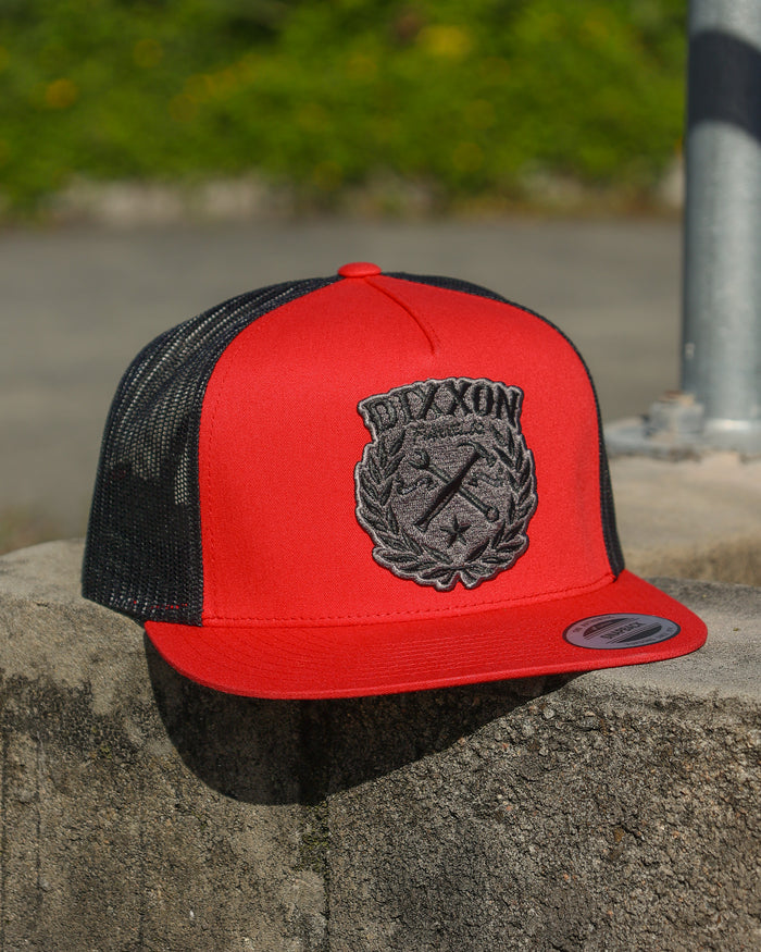 Sketchy Crest Flat Bill Snapback