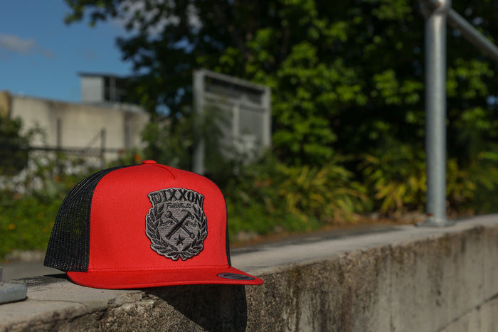 Sketchy Crest Flat Bill Snapback