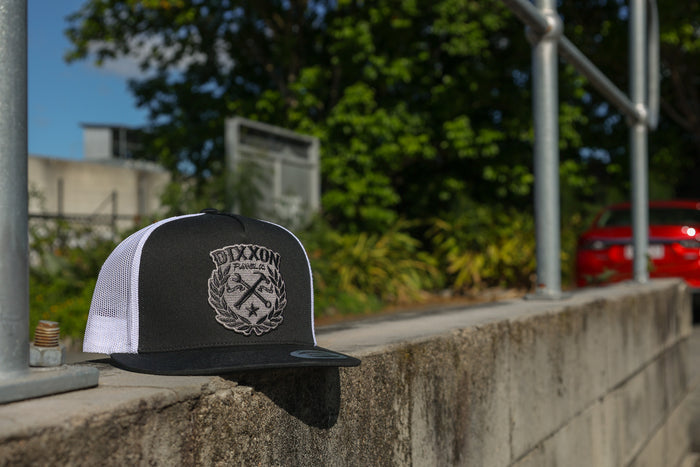 Sketchy Crest Flat Bill Snapback