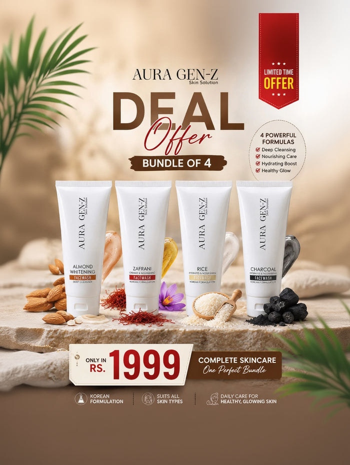 Skin Solution Bundle of 4 - Complete Skincare Face Wash Pack