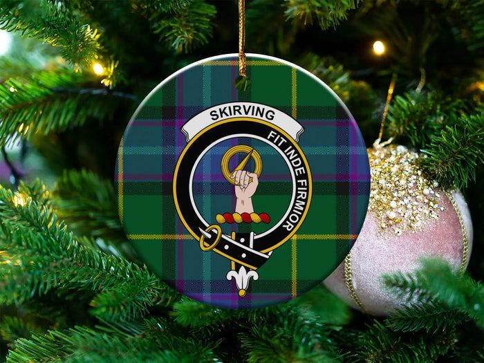 Scottish Clan Skirving Tartan Christmas Ornament