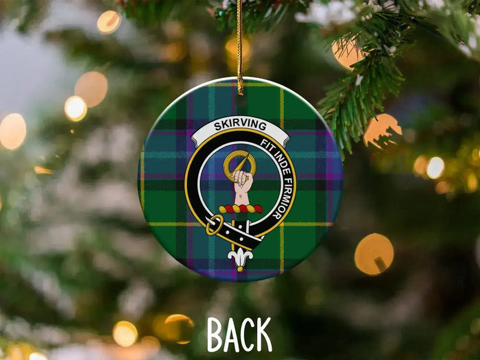 Skirving Fit Inde Firior Plaid Christmas Ornament