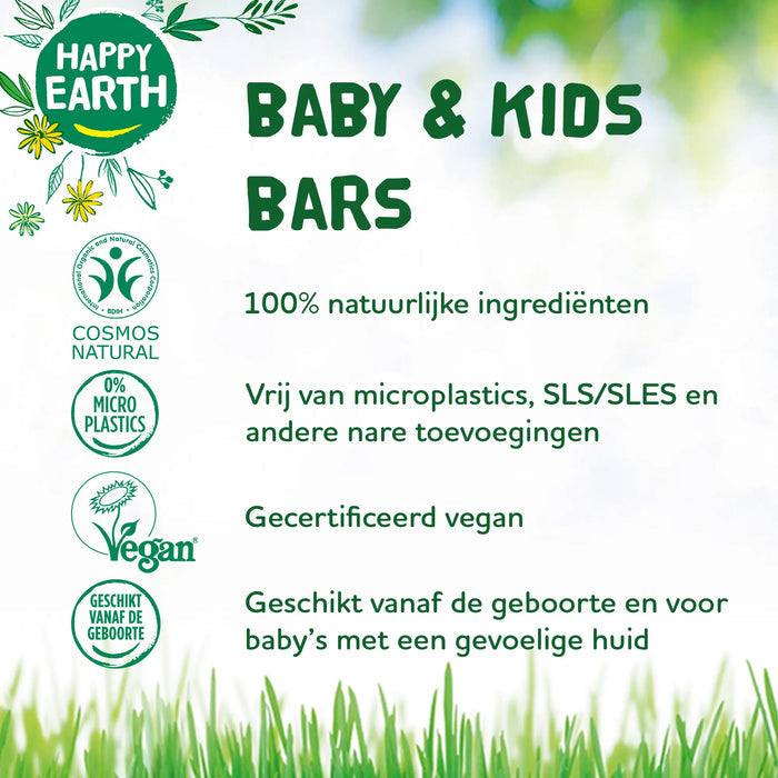 Soap-Free Wash & Bath Bar Baby & Kids Happy Earth