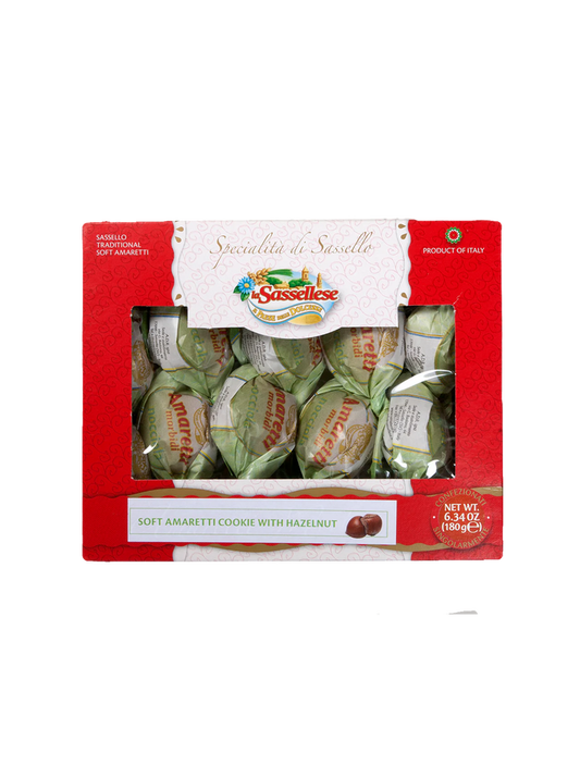 Soft Hazelnut Amaretti Cookies Window Box - 6 oz